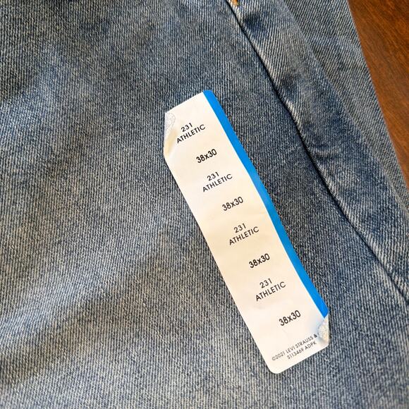 Levi's Denizen 231 Athletic Fit Medium Wash Denim Jeans Mens 38x30 NEW - Picture 3 of 6